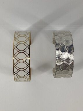 Rustic Cuff Gold and Silver Cuff Bracelet Set
